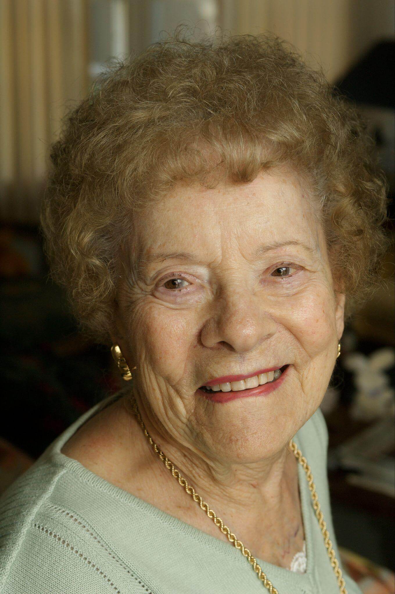 Senior woman smiling at camera
