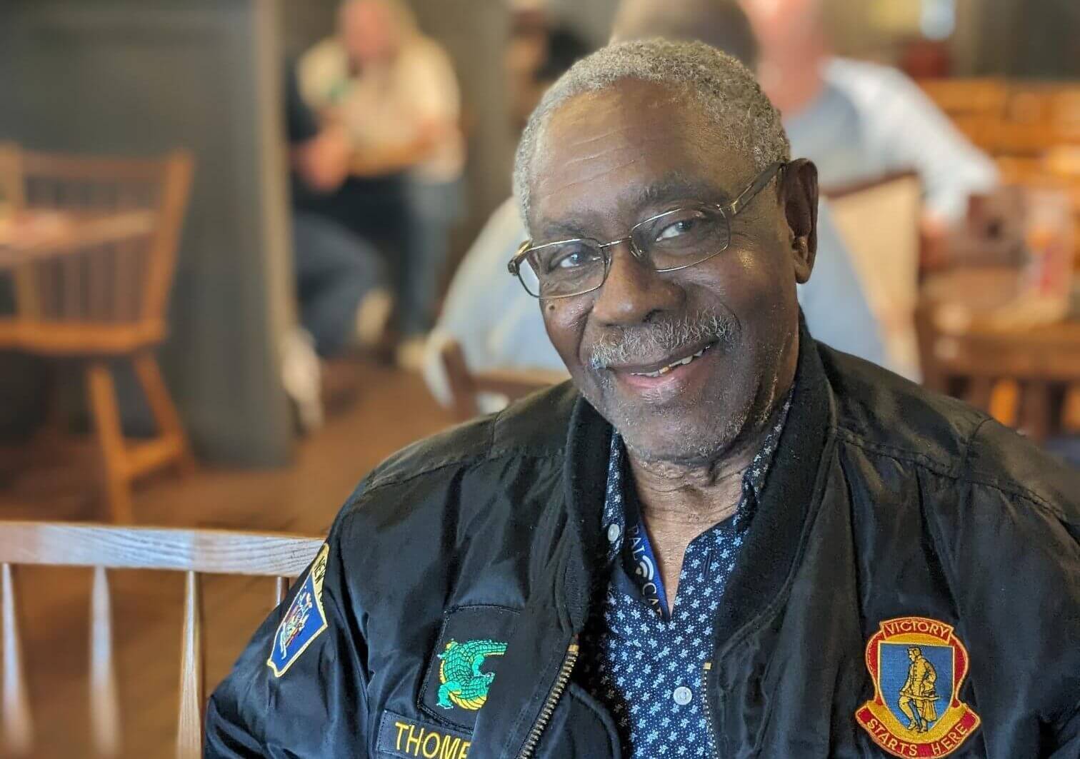 Senior enjoying his stay